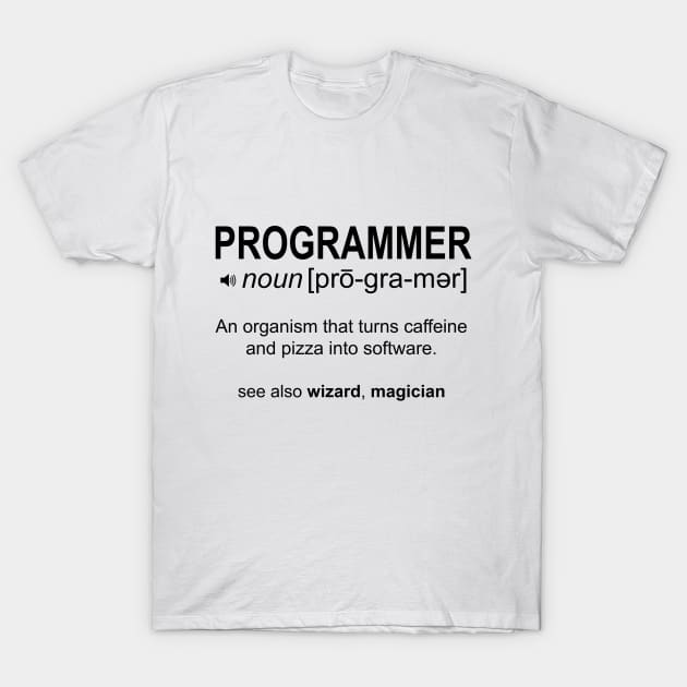 Programmer Definition T-Shirt by Printadorable